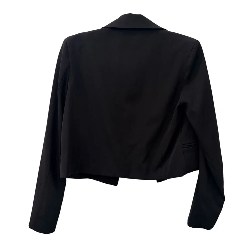 Cider Cropped Business Casual Open Front Long Sleeve Suit Work office blazer S